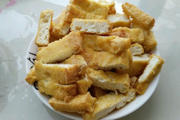 椒香茼蒿豆腐的做法图解3
