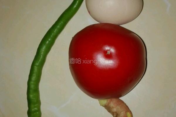 番茄青椒蛋汤的做法图解1