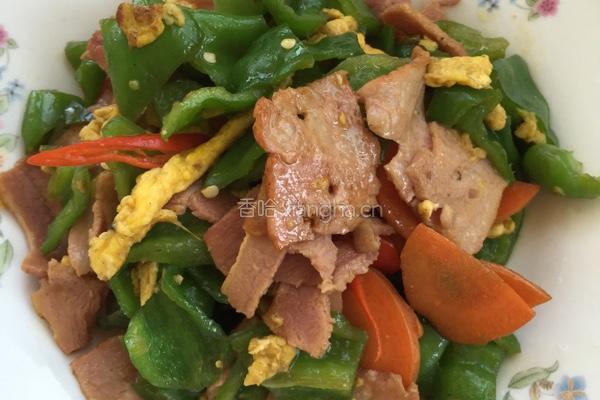 培根鸡蛋炒青椒的做法图解3