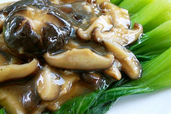 香菇扒油菜的做法图解12