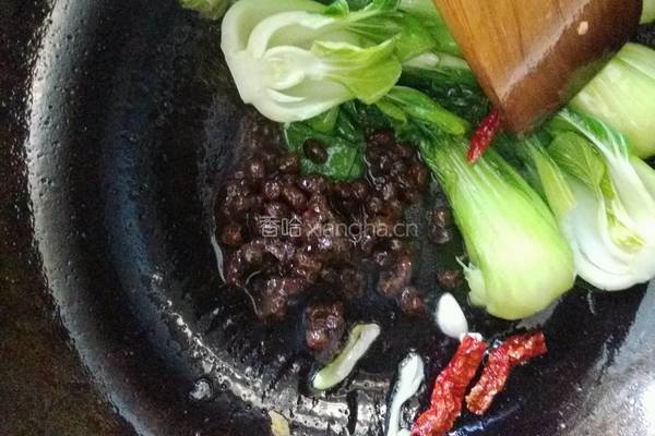 青菜烧豆付的做法图解10