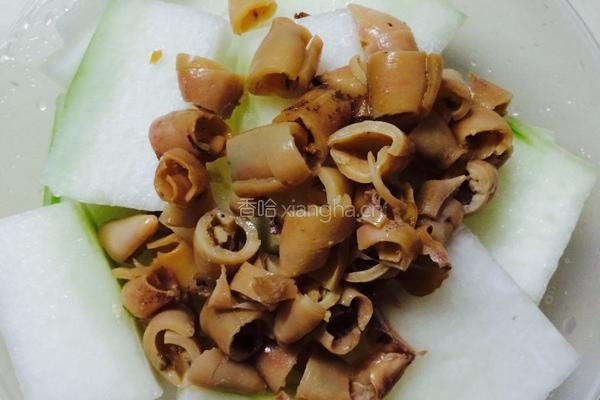 冬瓜乌贼菠菜烩的做法图解1