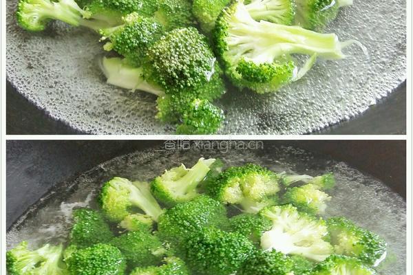 蒜蓉西兰花炒肉的做法图解6