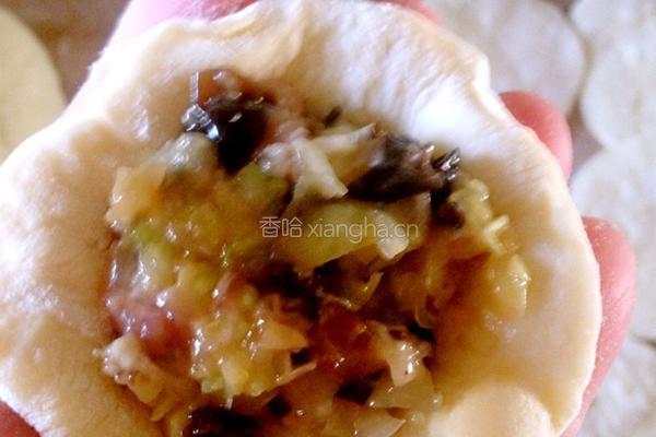 小肉包（洋白菜、猪肉、木耳）的做法图解5
