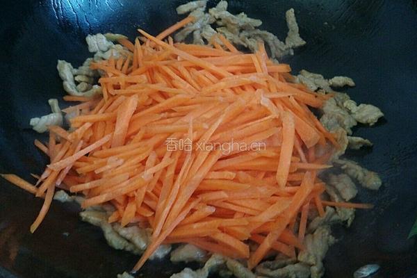 胡萝卜炒肉丝的做法图解6