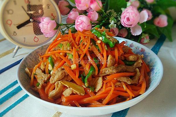 胡萝卜炒肉丝的做法图解9