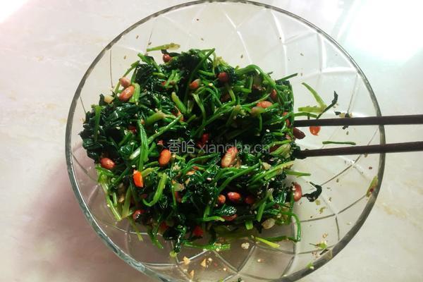 花生米拌菠菜的做法图解11