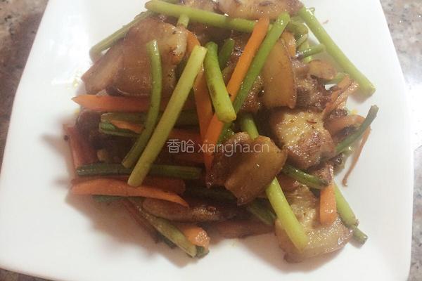 蒜苔回锅肉的做法图解8