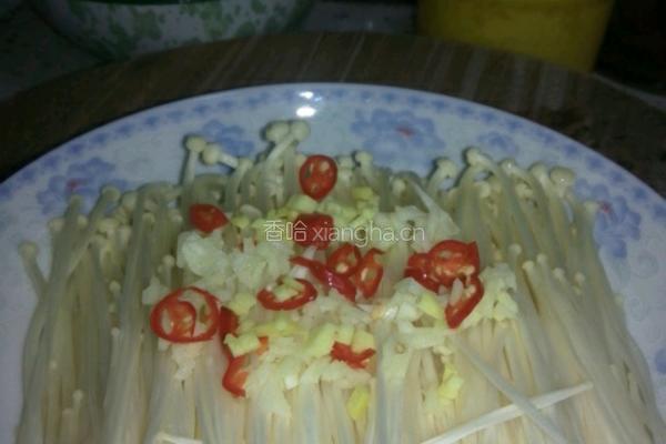 蒜香金针菇的做法图解3