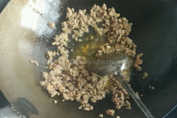 菜黄豆炒肉末的做法图解6