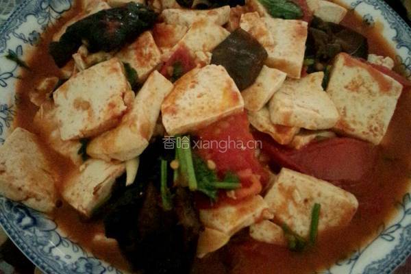 西红柿木耳炒豆腐的做法图解4