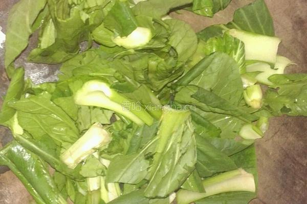家常油菜烧豆腐的做法图解2