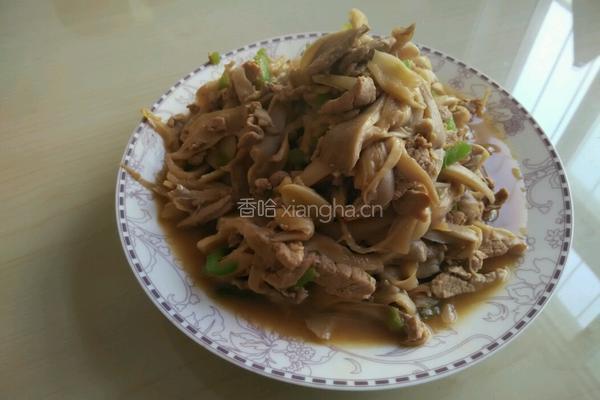平菇炒肉的做法图解6