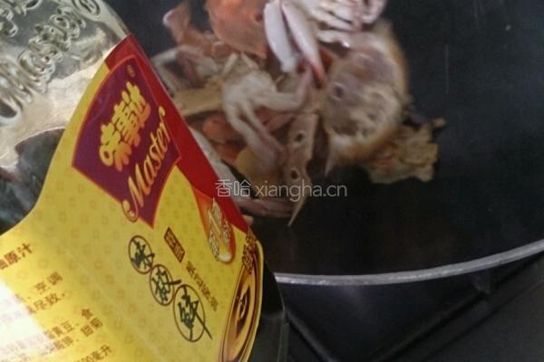 姜葱花蟹的做法图解3