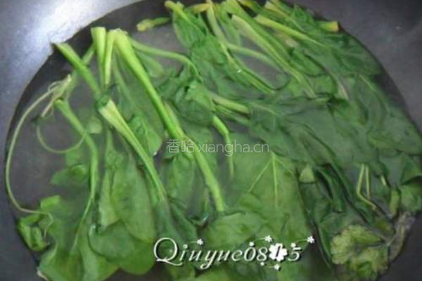 菠菜豆皮卷的做法图解3