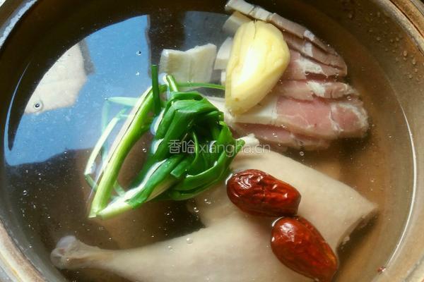 嫩尖咸肉鸭腿煲（腌笃鲜）的做法图解6