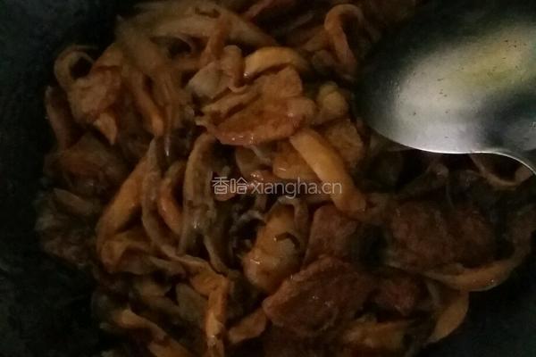 平菇炒肉片的做法图解6