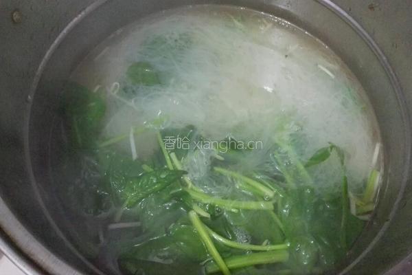 菠菜豆芽拌粉丝的做法图解5