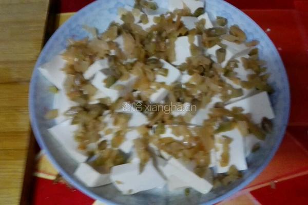 榨菜肉末蒸豆腐的做法图解4