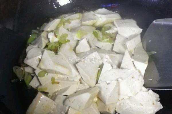 油菜烧豆腐的做法图解5