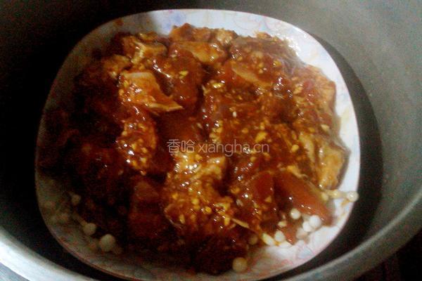 金针菇蒸排骨的做法图解6