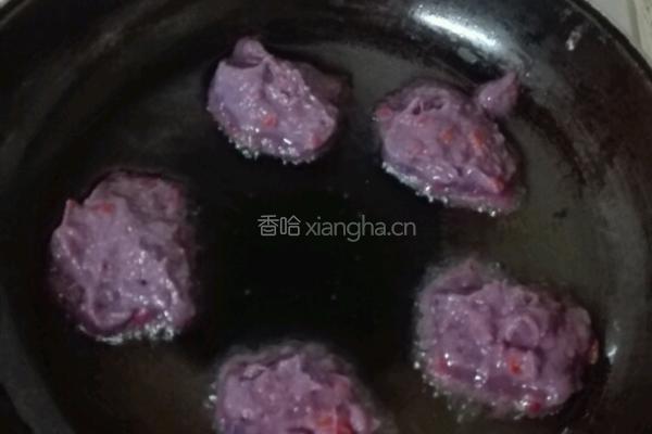 奶香紫薯饼的做法图解3