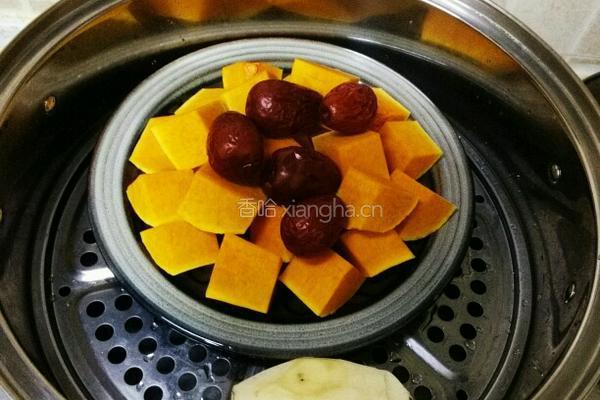 南瓜蒸红枣的做法图解5