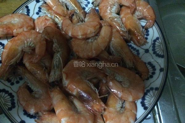 金针铺路油焖虾。的做法图解5