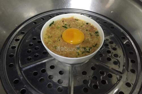 肉蒸鸡蛋糕的做法图解9