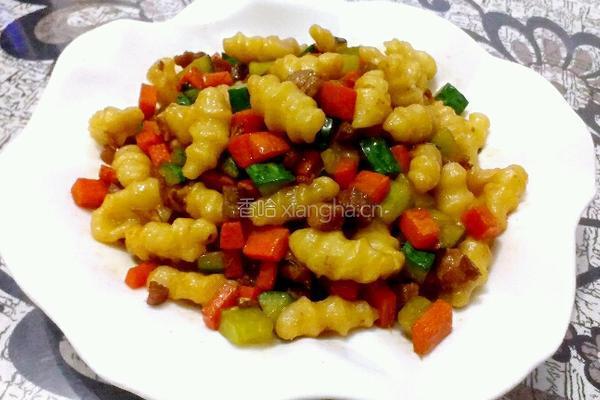 炒麻食的做法图解7