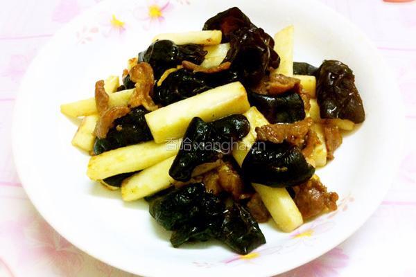 肉炒木耳山药的做法图解7