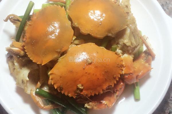 蒜苔炒蟹的做法图解9