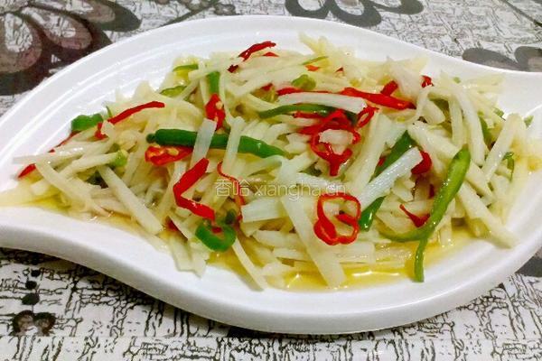青红椒藕丝的做法图解6