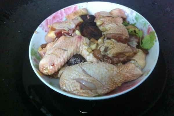 香菇瑶柱蒸鸡的做法图解8