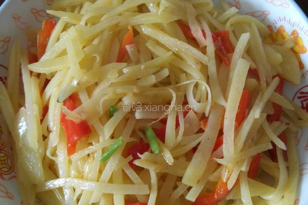 红椒土豆丝的做法图解4