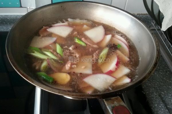 羊肉片氽萝卜的做法图解5