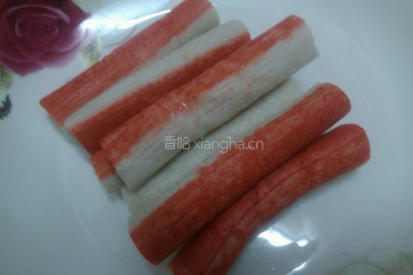 蟹柳紫菜卷的做法图解2