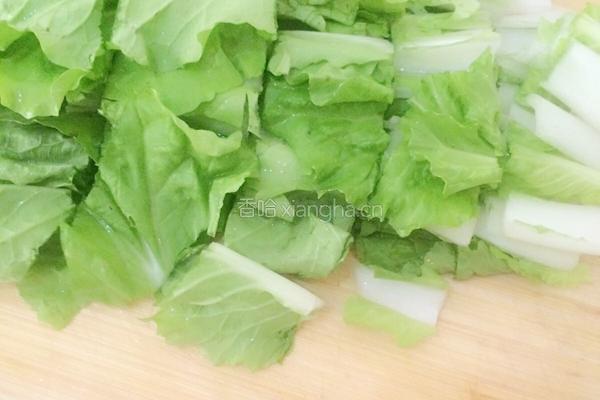 素炒小白菜的做法图解2