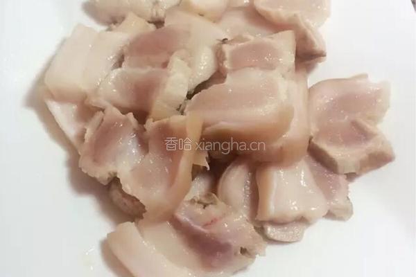 花菜炒五花肉的做法图解4