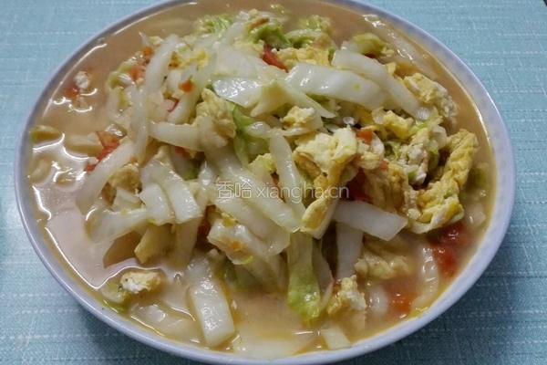 番茄鸡蛋炒白菜