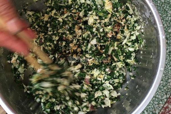 荠菜水饺的做法图解3