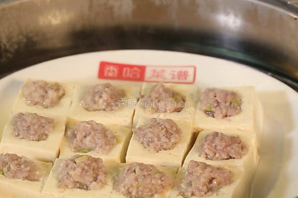 肉馅酿豆腐的做法图解5