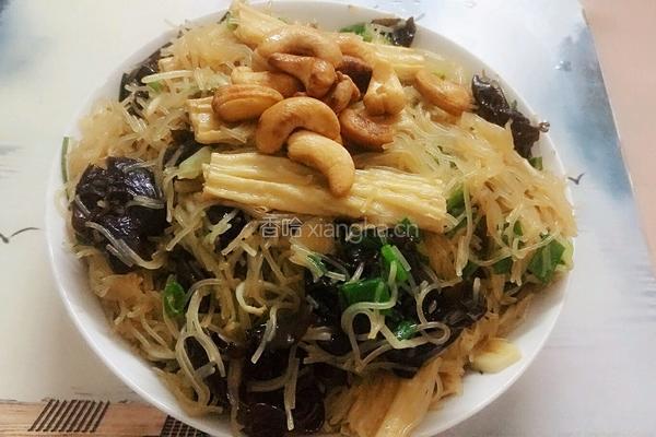 木耳腐竹炒粉丝的做法图解5