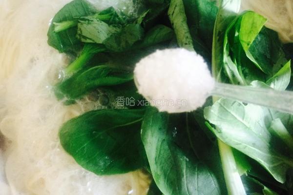 青菜鸡蛋面的做法图解5