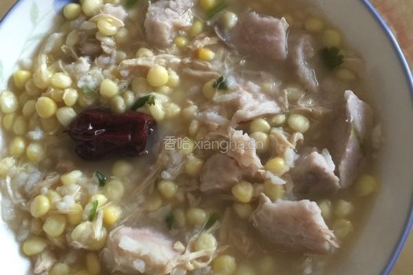 鸡丝杂粮粥的做法图解5
