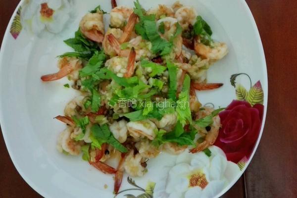 大蒜胡椒虾的做法图解4