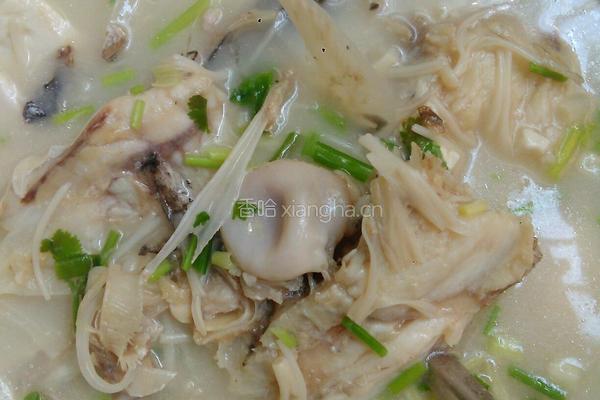 鱼头豆腐金针菇汤的做法图解5