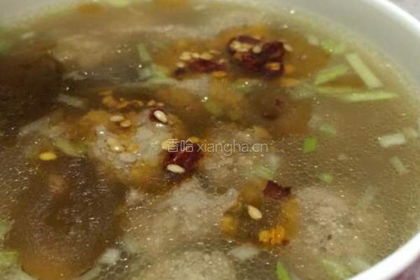 羊肉丸子片粉汤的做法图解11