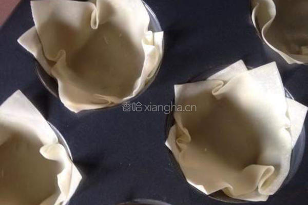 玉米火腿蛋奶塔的做法图解7