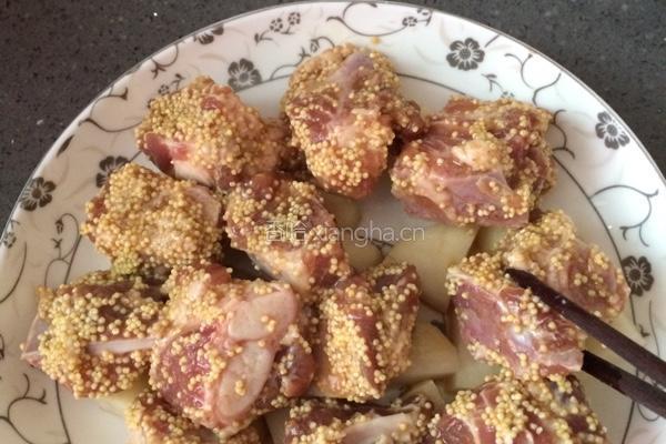 小米蒸排骨的做法图解7